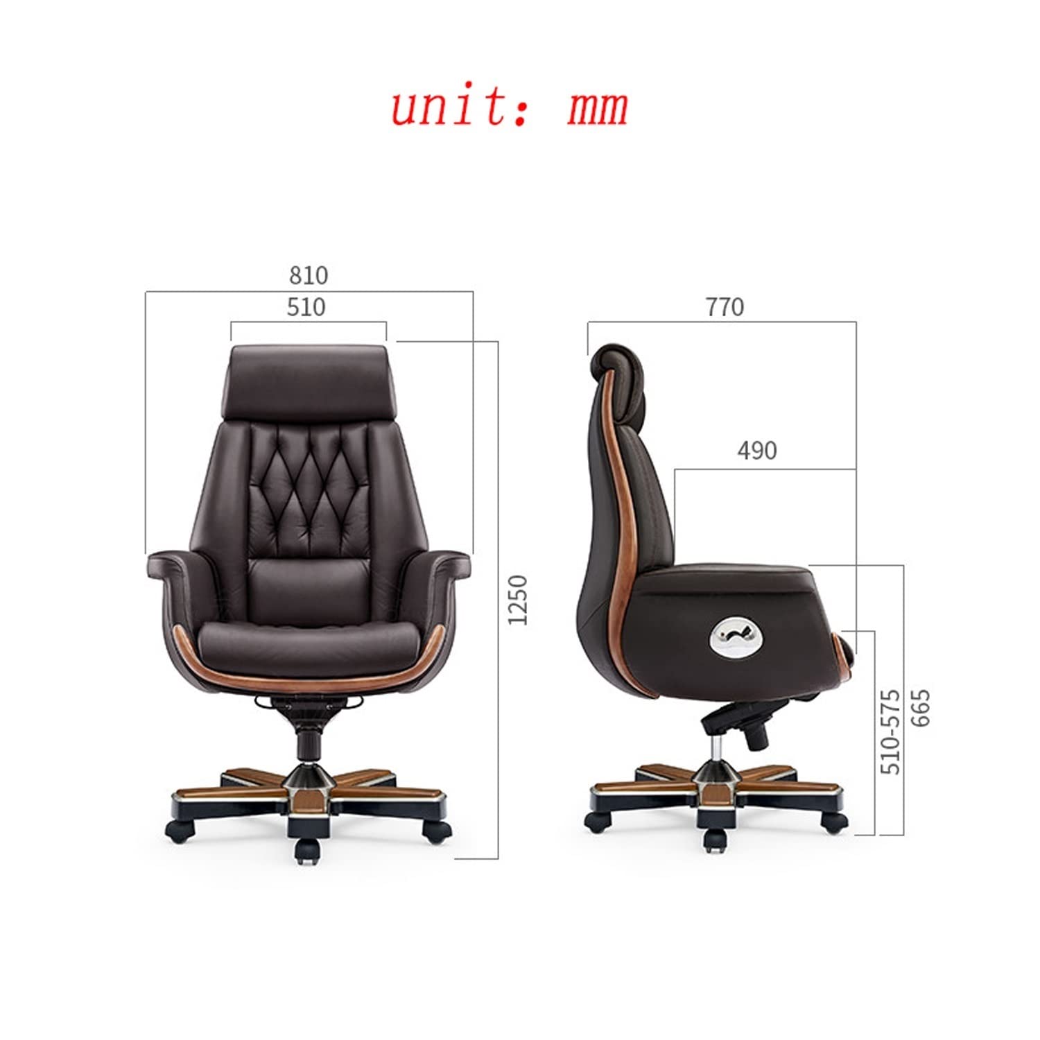 4/4までの短期出品❗️エグゼクティブチェア　革製 Amazon | X4 レザーエグゼクティブチェア | デスクチェア